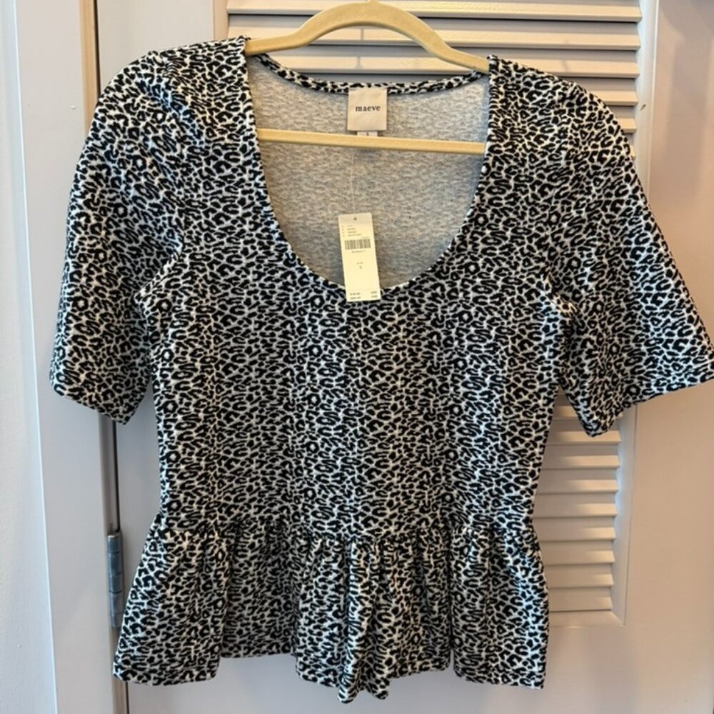 Maeve Leopard Poplin Shirt